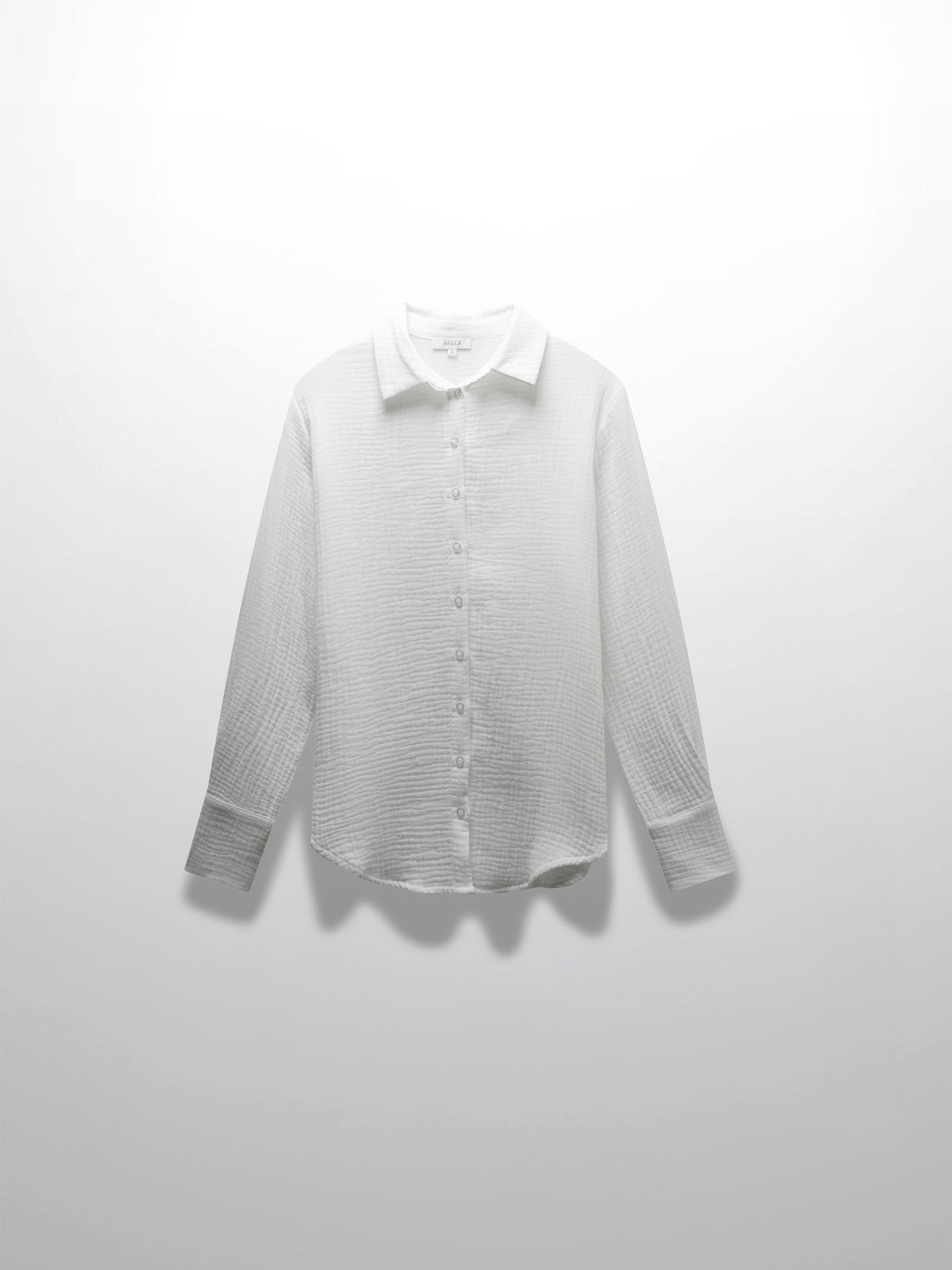 Gauze Button Down Blouse-White