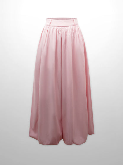 Taffeta Bubble Skirt-Pink