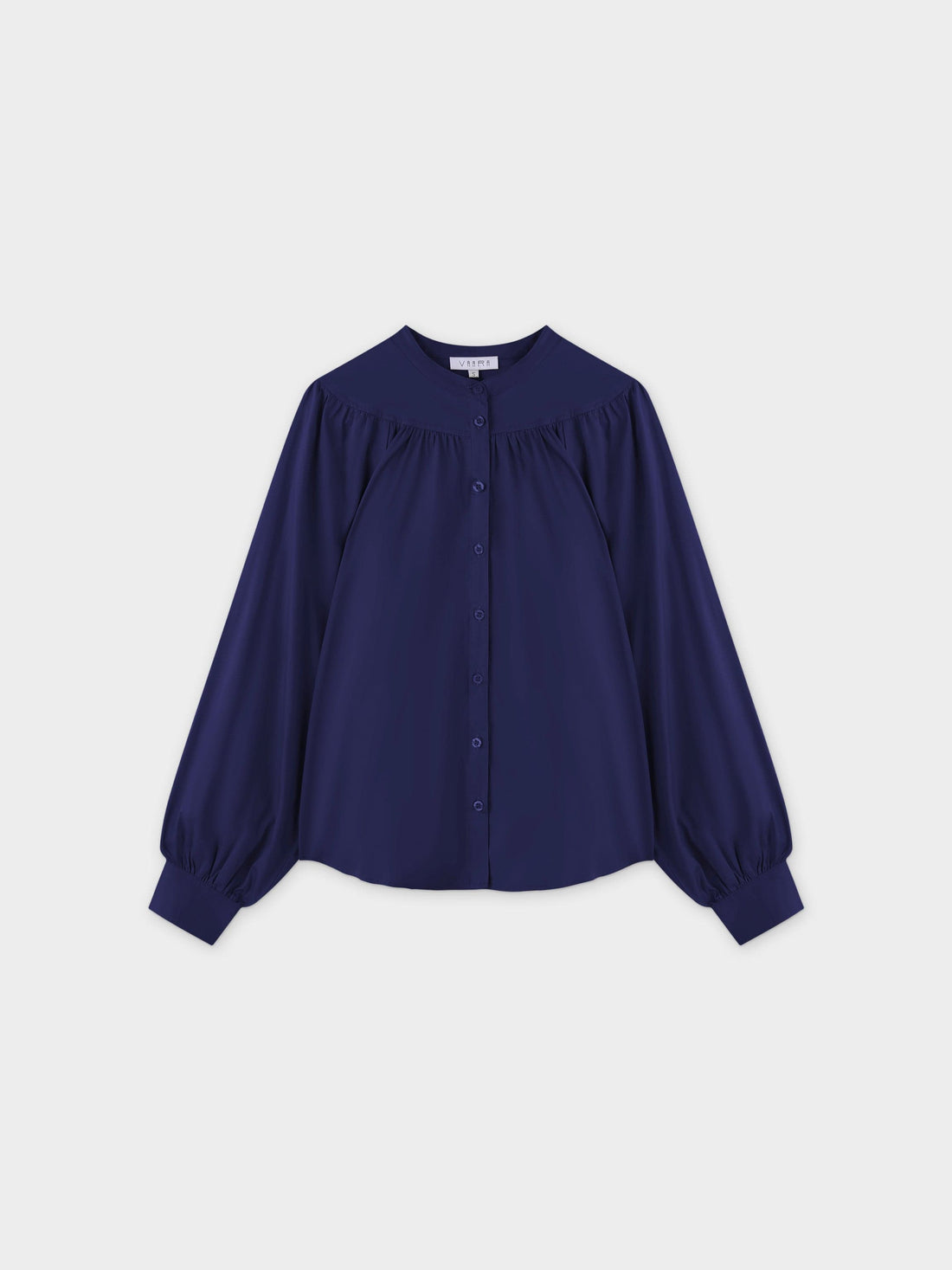 Gathered Top Blouse-Navy