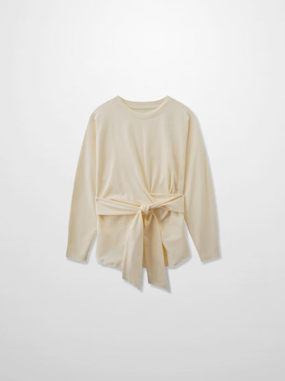 Tie Knot Tee-Cream