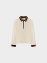 Half Zip Polo-Cream