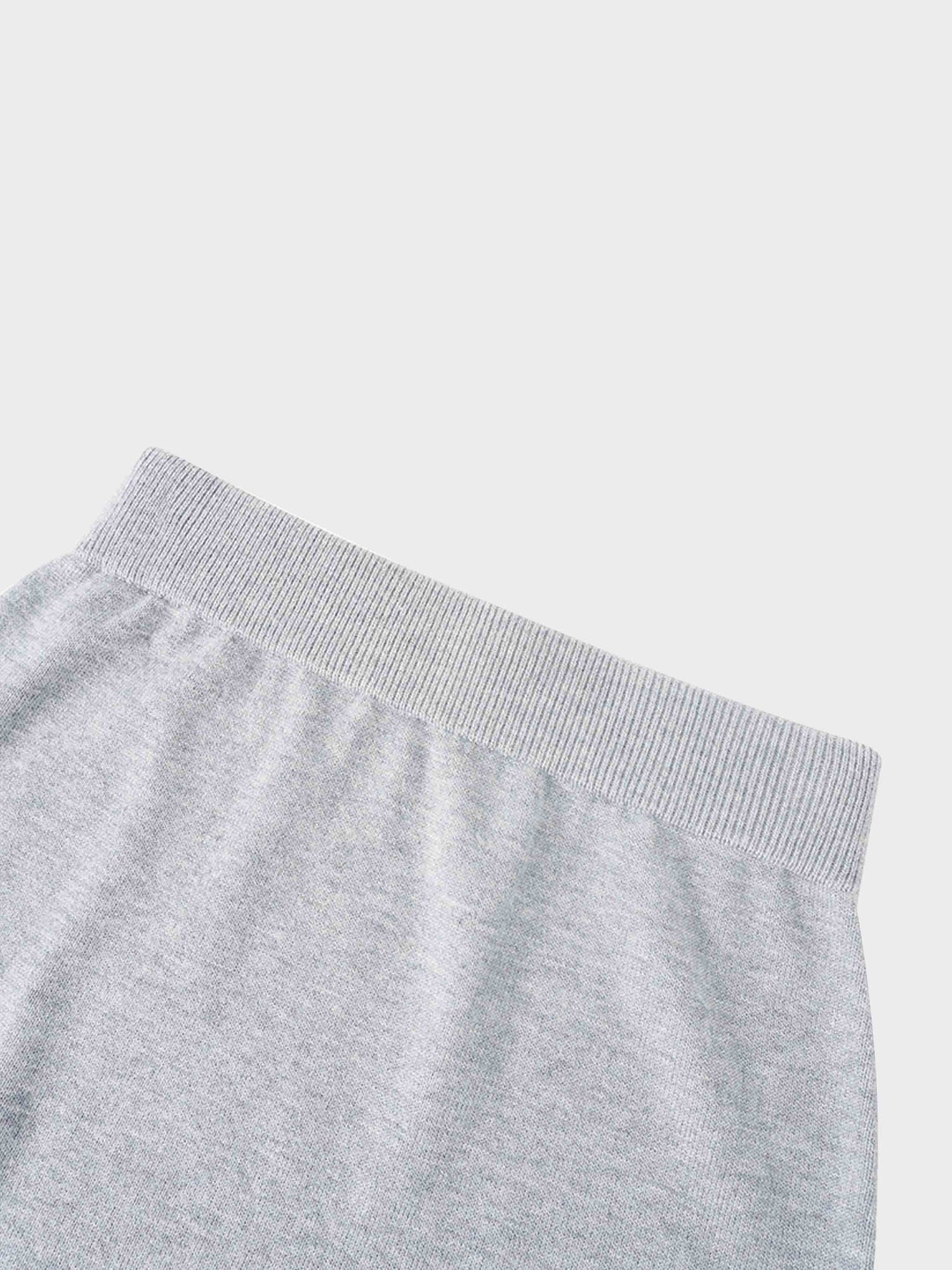 Side Zipper Straight Maxi Skirt-Grey
