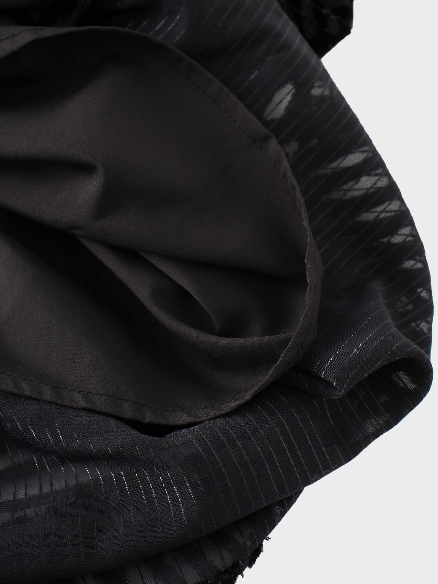 Velvet Side Overlay Skirt-Striped
