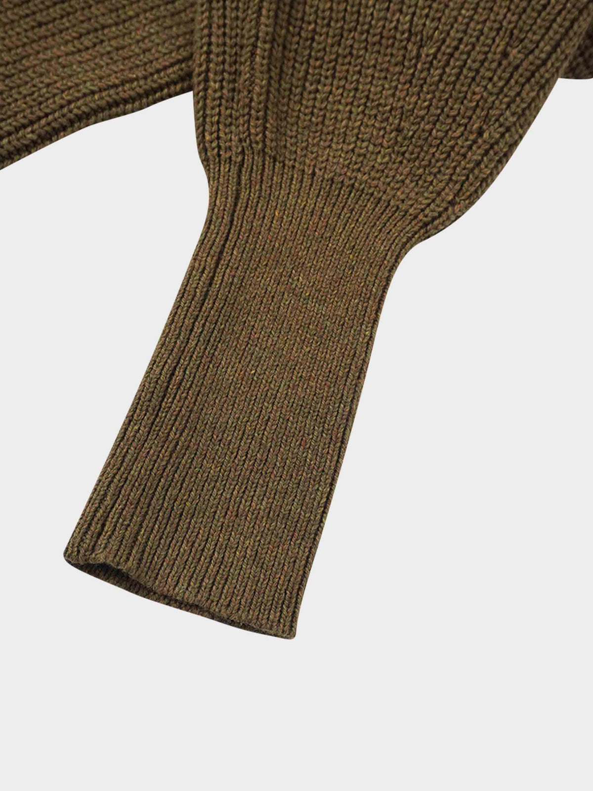 Puff Sleeve Sweater-Olive