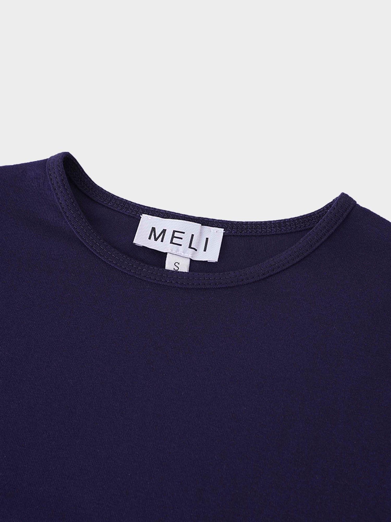 Basic T-Shirt Slip Dress-Navy