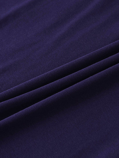 Basic T-Shirt Slip Dress-Navy