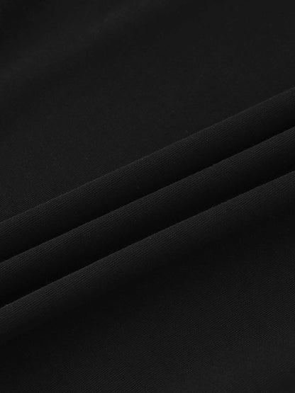 Wrap Tie T-Shirt Maxi Dress-Black