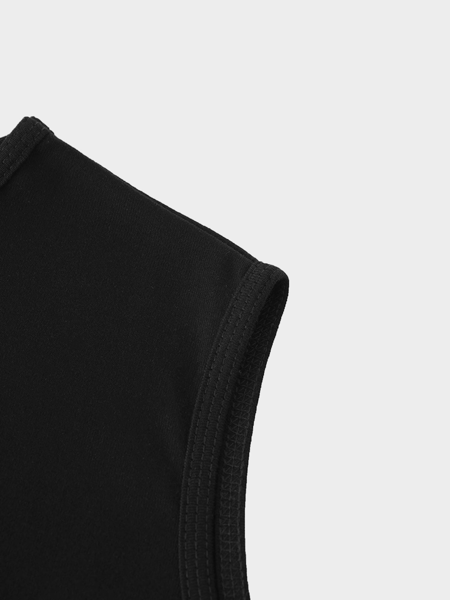 Basic T-Shirt Slip Dress-Black