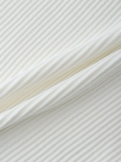 Sleeveless Ribbed Crew-White
