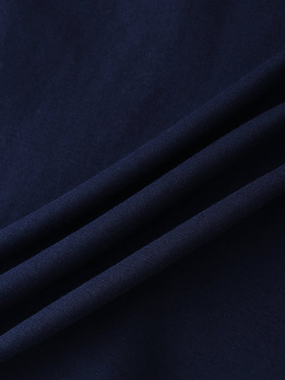 Chiffon Sleeve Top-Navy