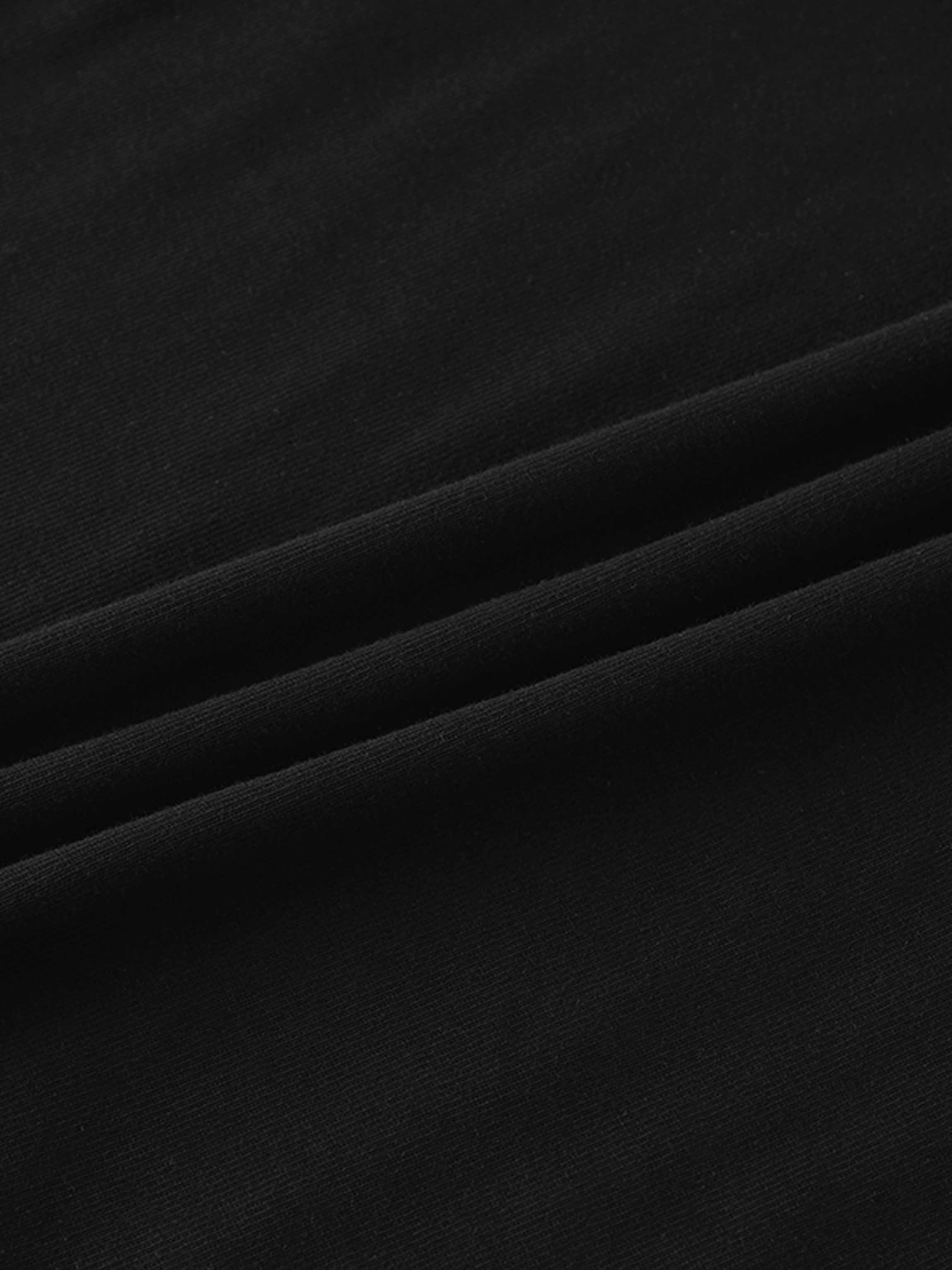 Basic T-Shirt Slip Dress-Black