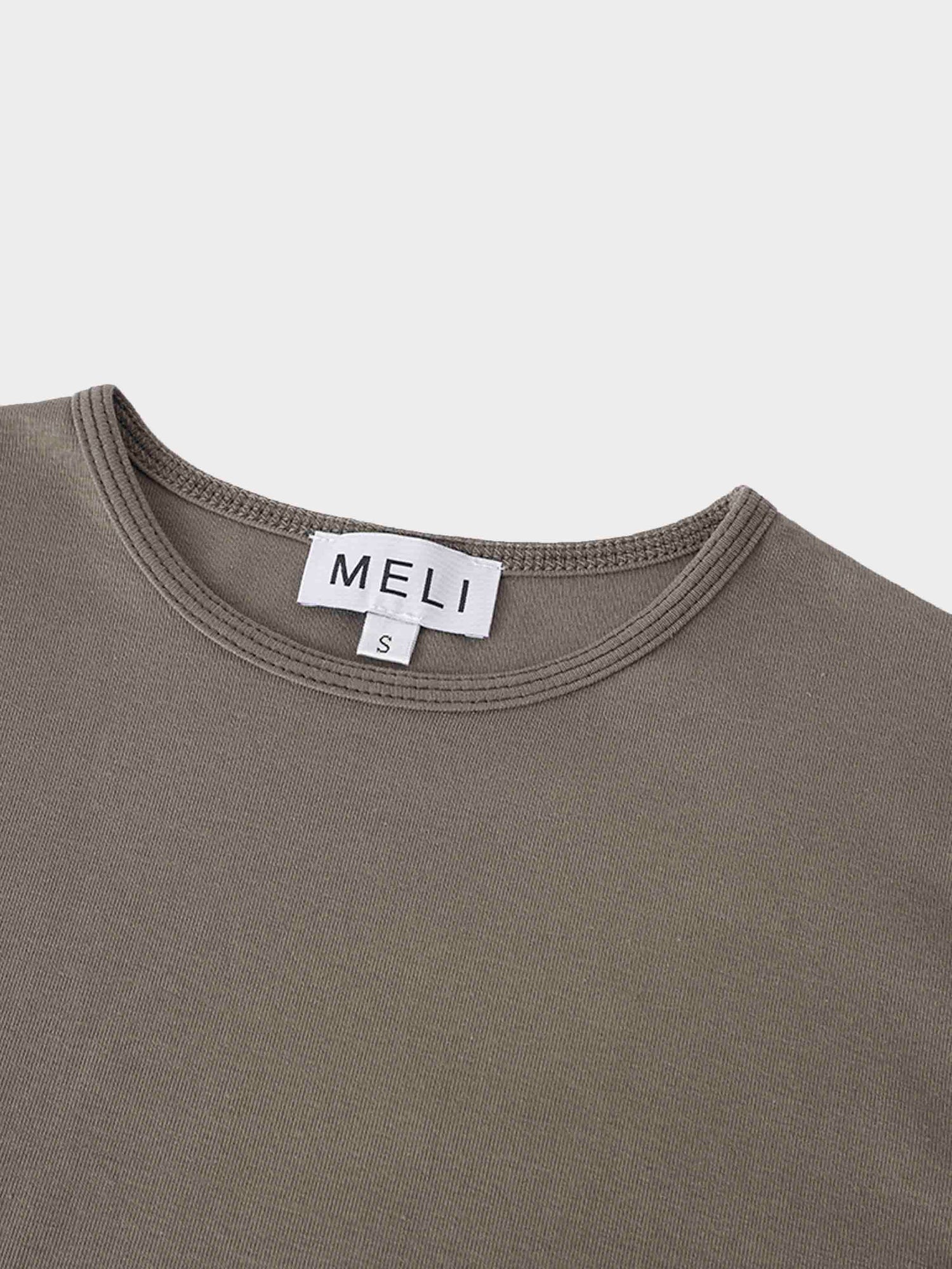 Basic T-Shirt Slip Dress-Olive