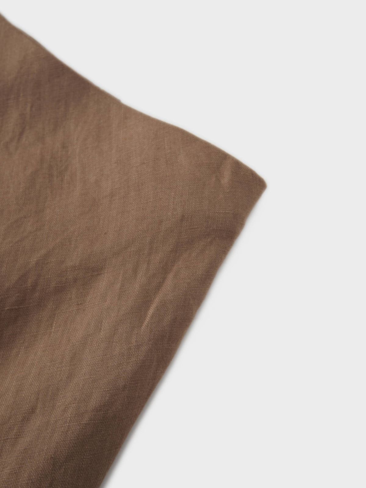 Linen Slip Skirt-Chocolate Brown