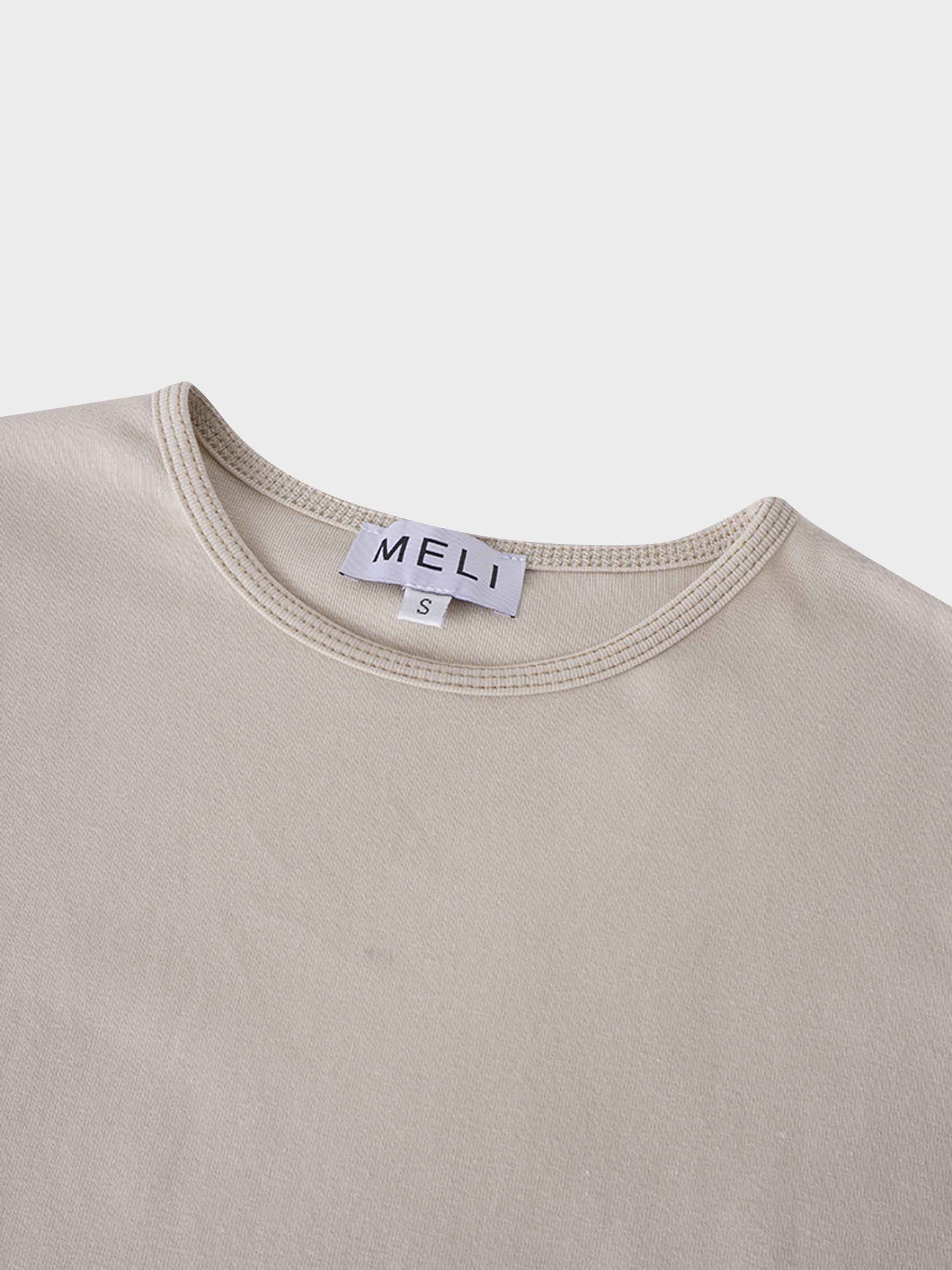 Basic T-Shirt Slip Dress-Tan