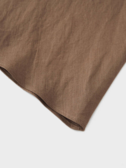 Linen Slip Skirt-Chocolate Brown