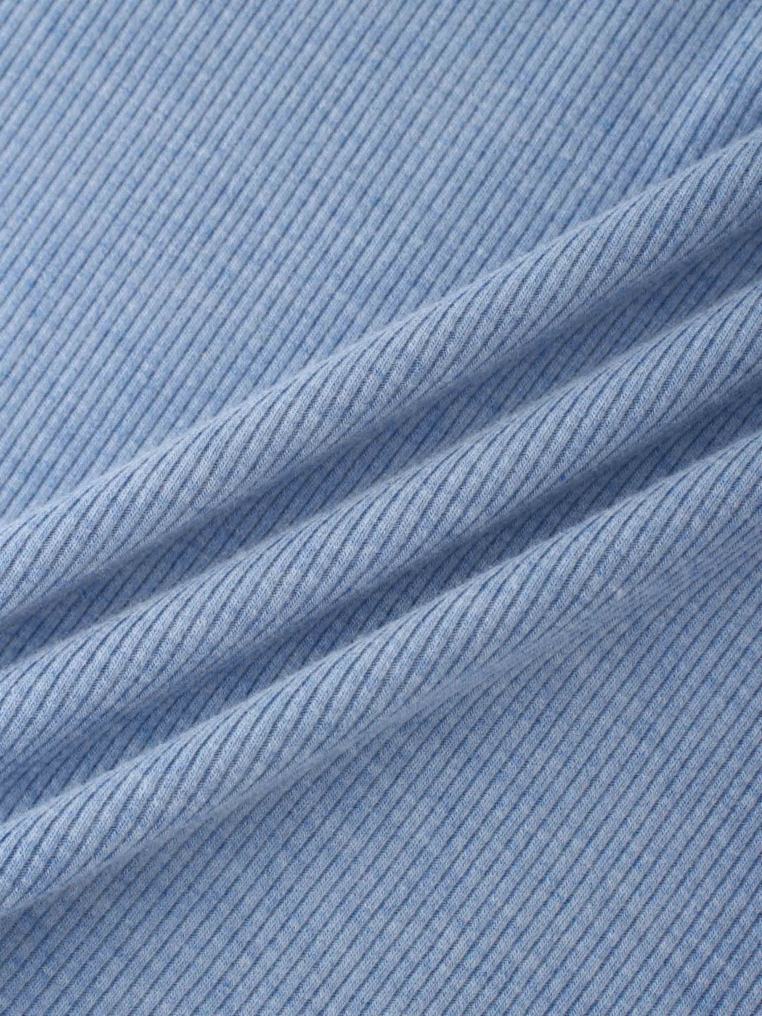 HIGH V RIBBED TEE - 3Q - LIGHT BLUE