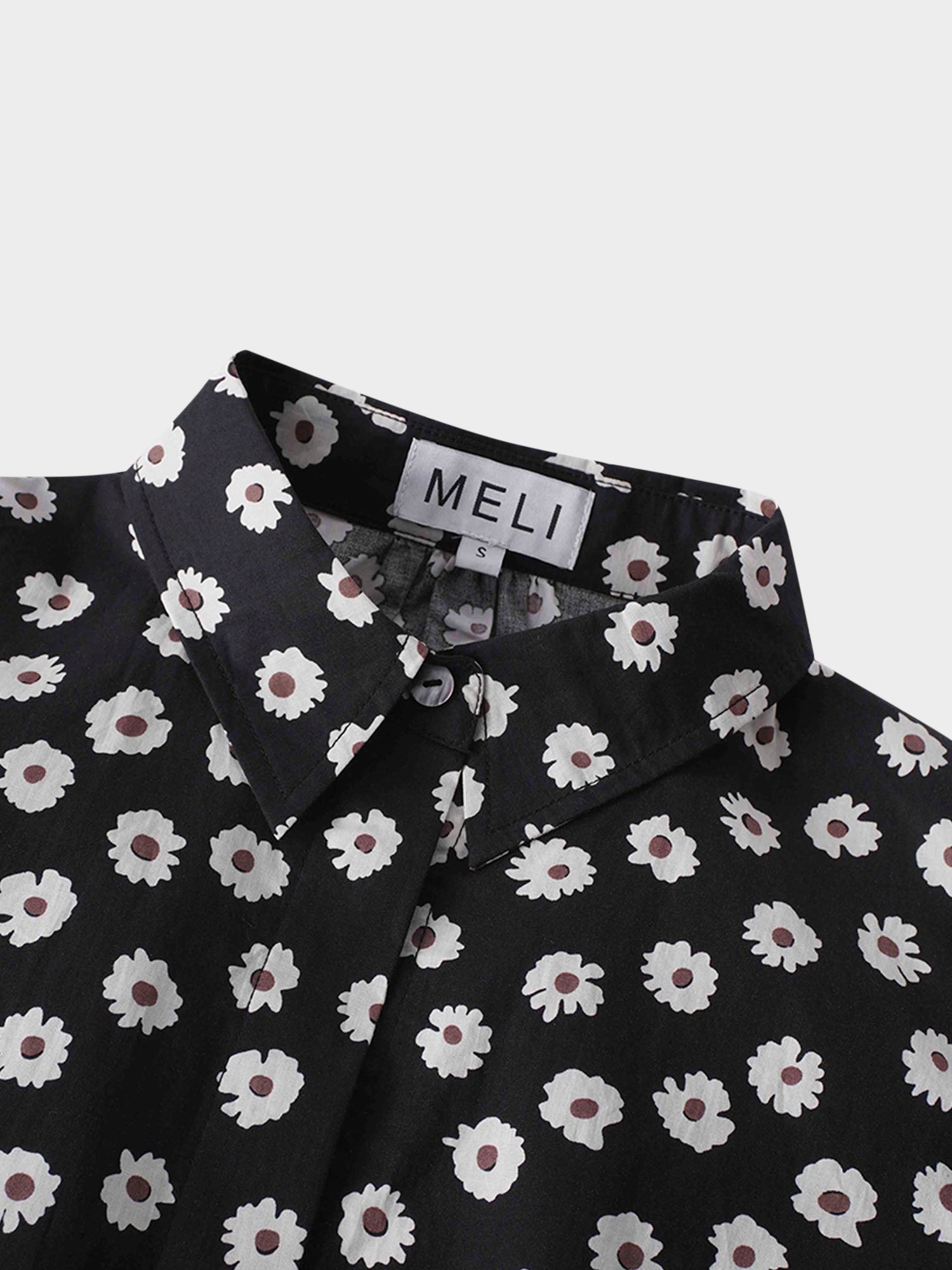 Puff Sleeve Blouse-Flower Poppy