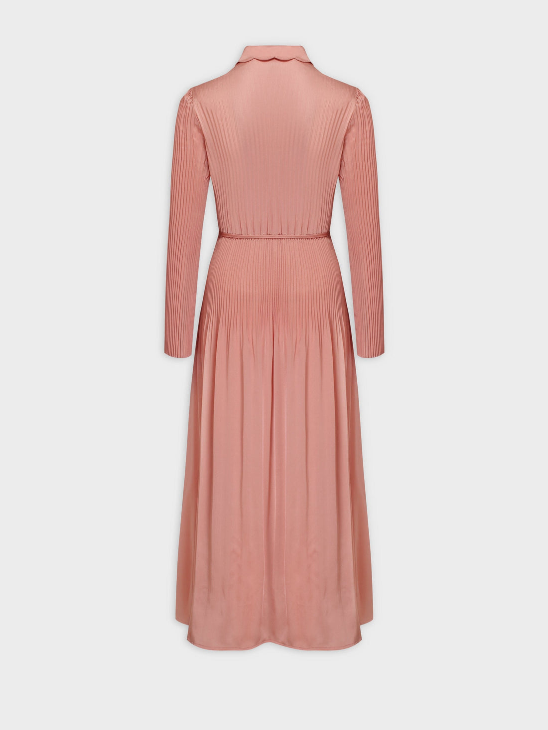 Micro Pleat Dress-Peach