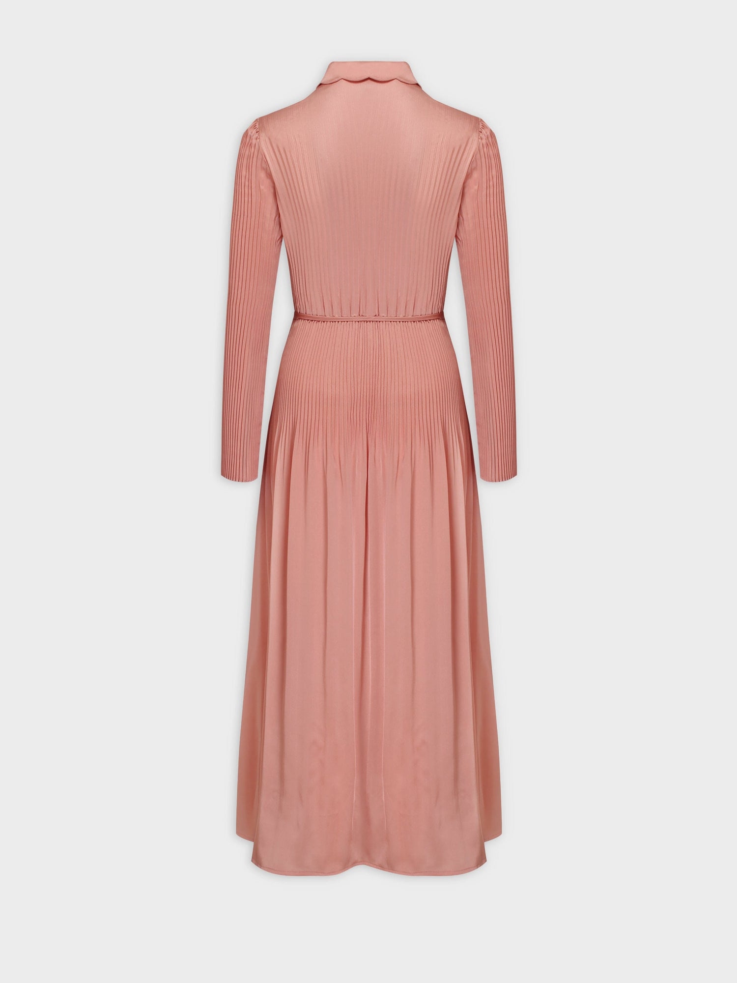 Micro Pleat Dress-Peach