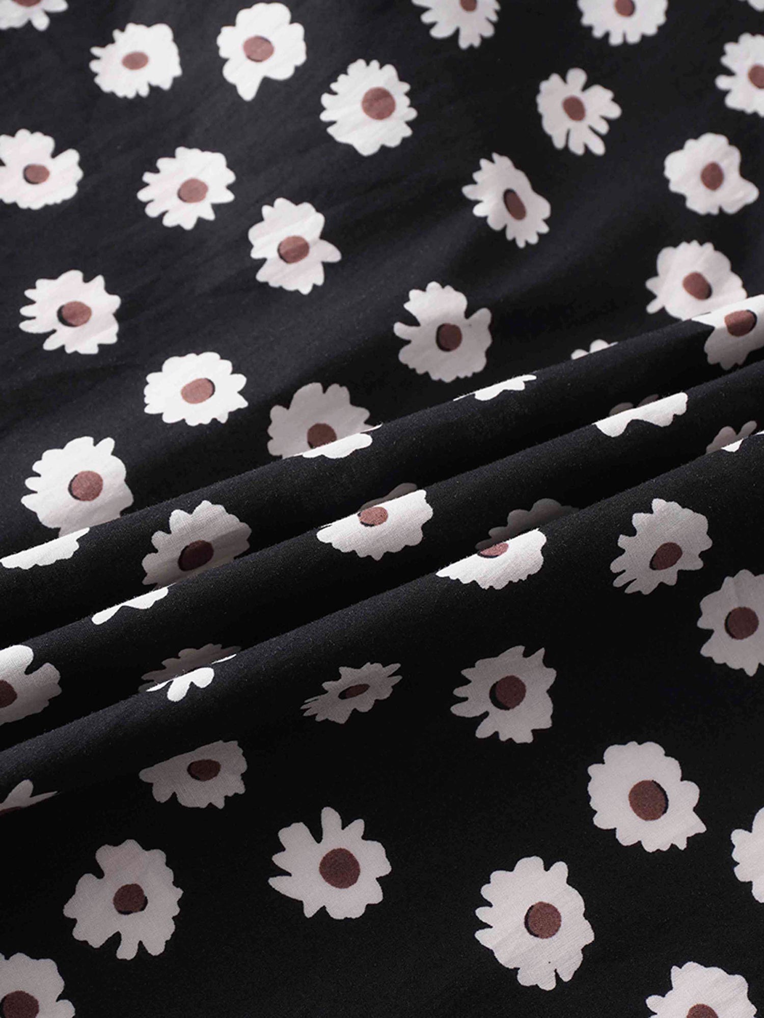 Puff Sleeve Blouse-Flower Poppy