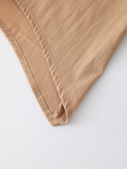 Buckle Cargo Skirt-Tan