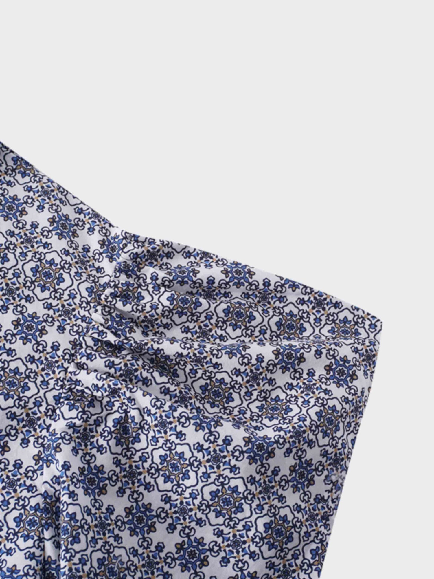 Puff Sleeve Blouse-Grecian Damask