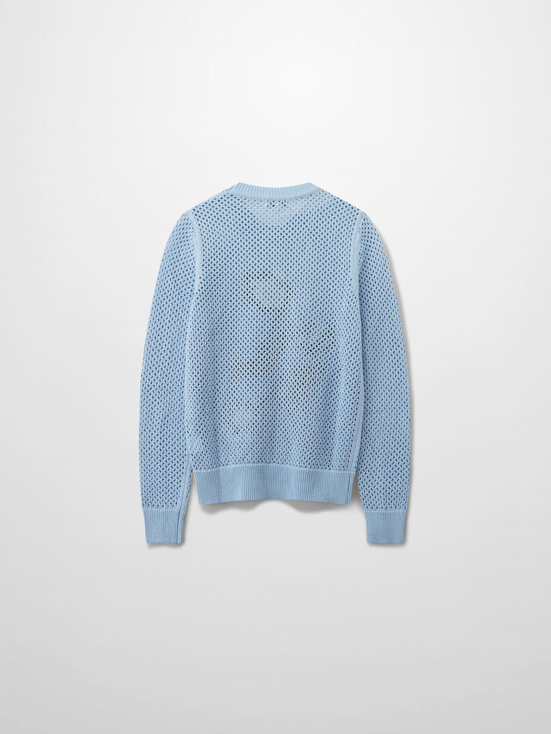 Embroidered Crochet Floral Sweater-Blue Floral