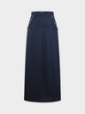 Beaded Trim Skirt-Navy