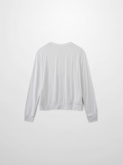 Modal Zip Up Bomber-White