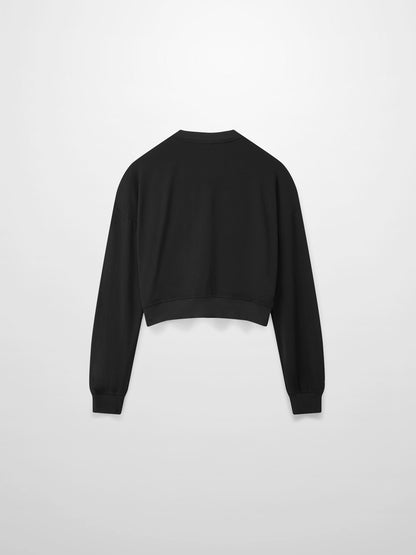 CROPPED TEE-BLACK