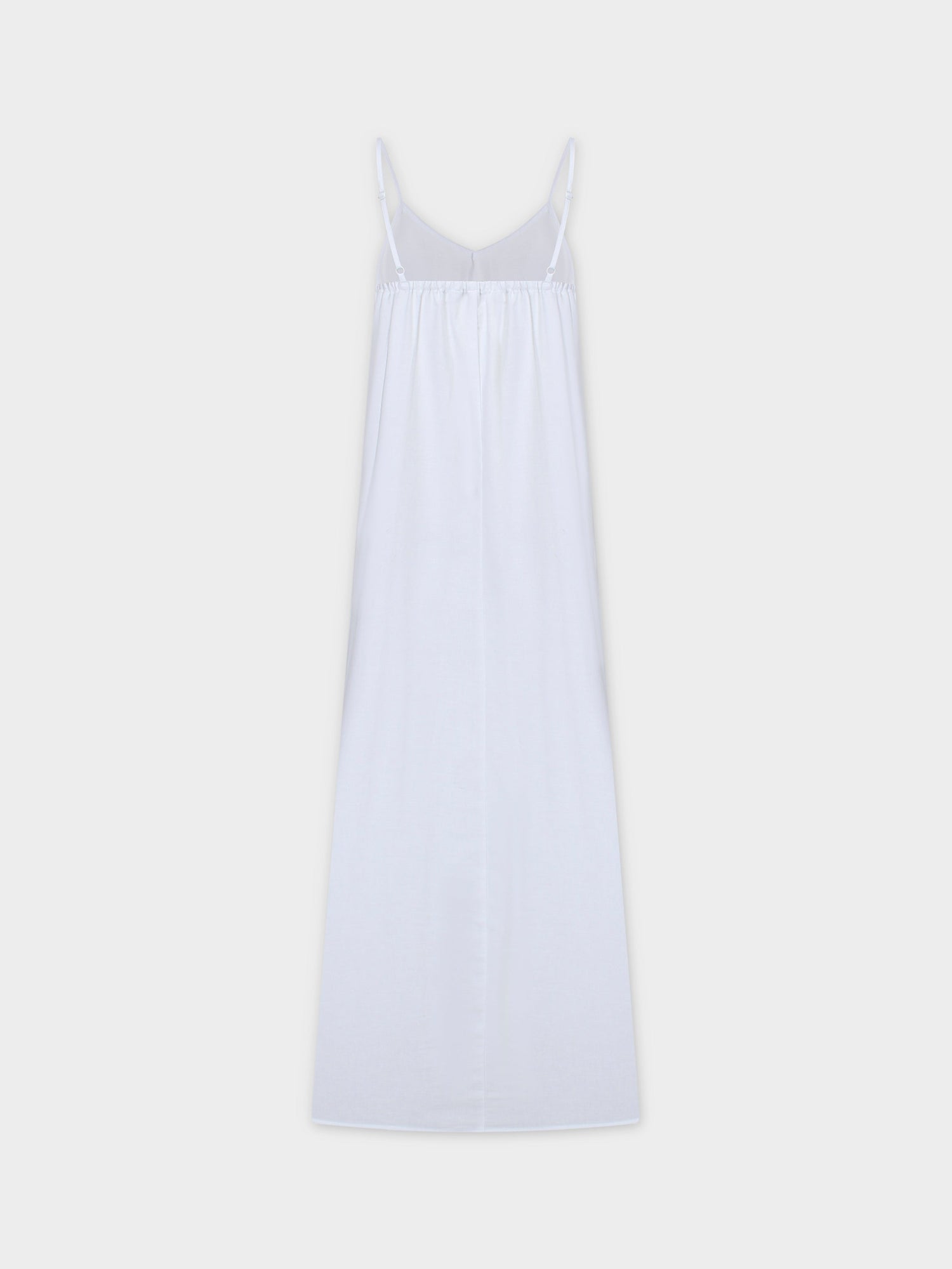 Linen Slip Dress-White