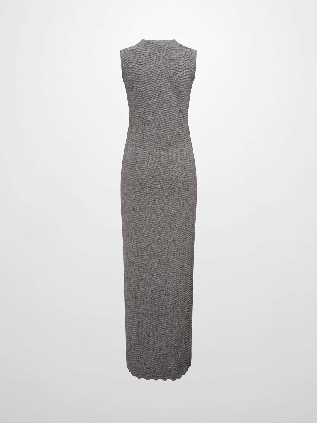 Wave Knit Slip Dress-Heathered Brown