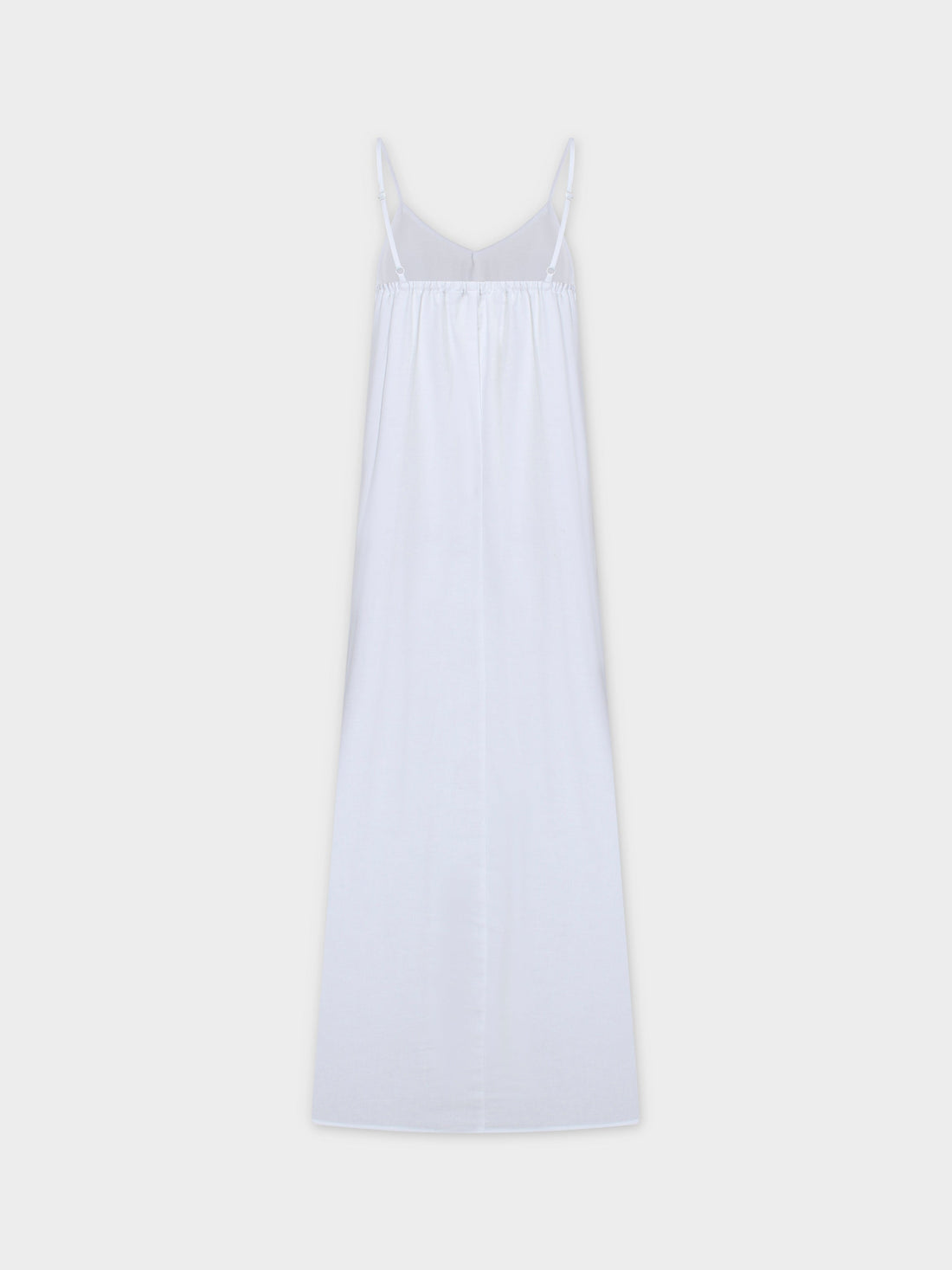 Linen Slip Dress-White