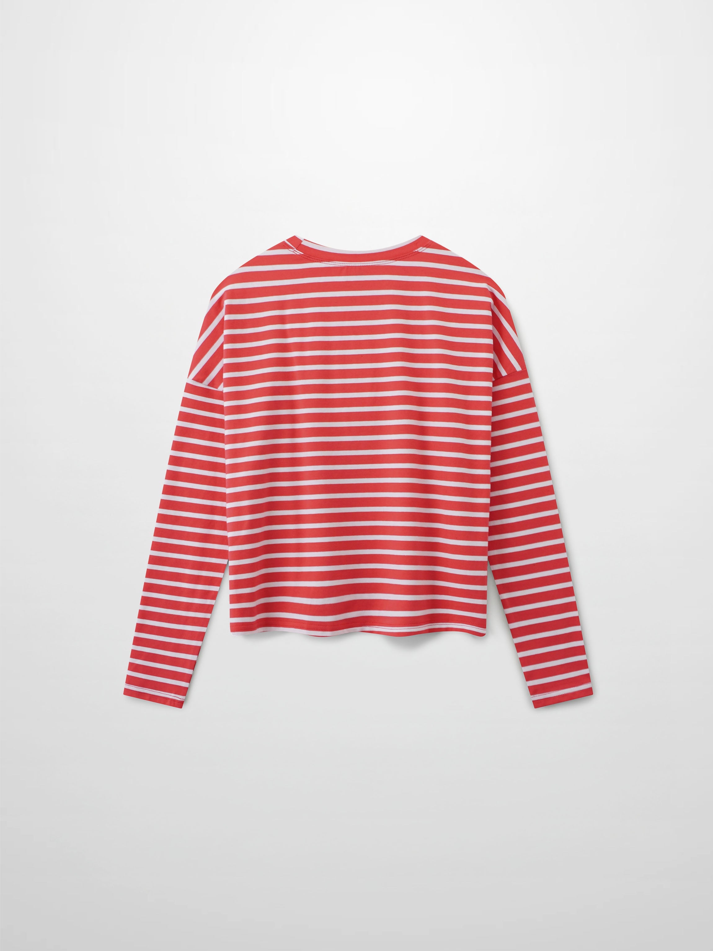 Crown Embossed T-Shirt-Coral/White