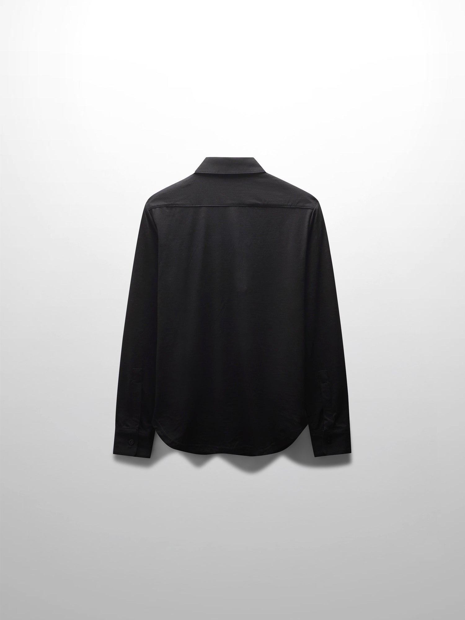 Button Down T-Shirt Blouse-Black