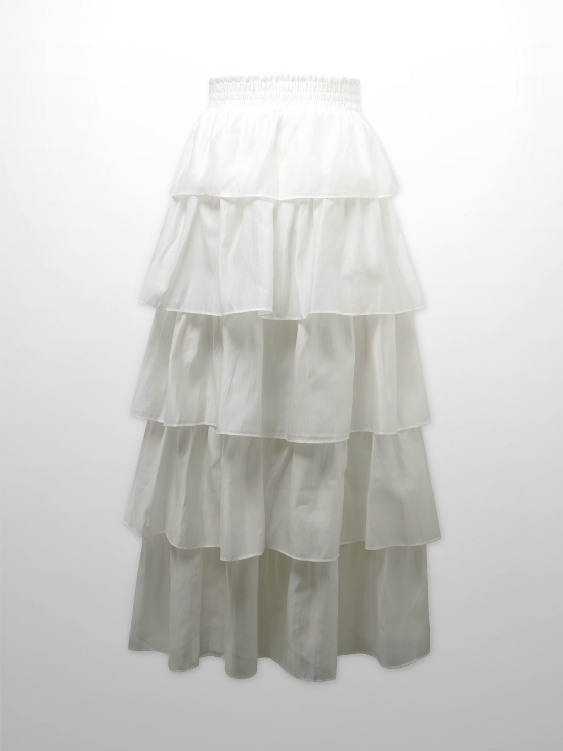The Emme Layered Skirt-White