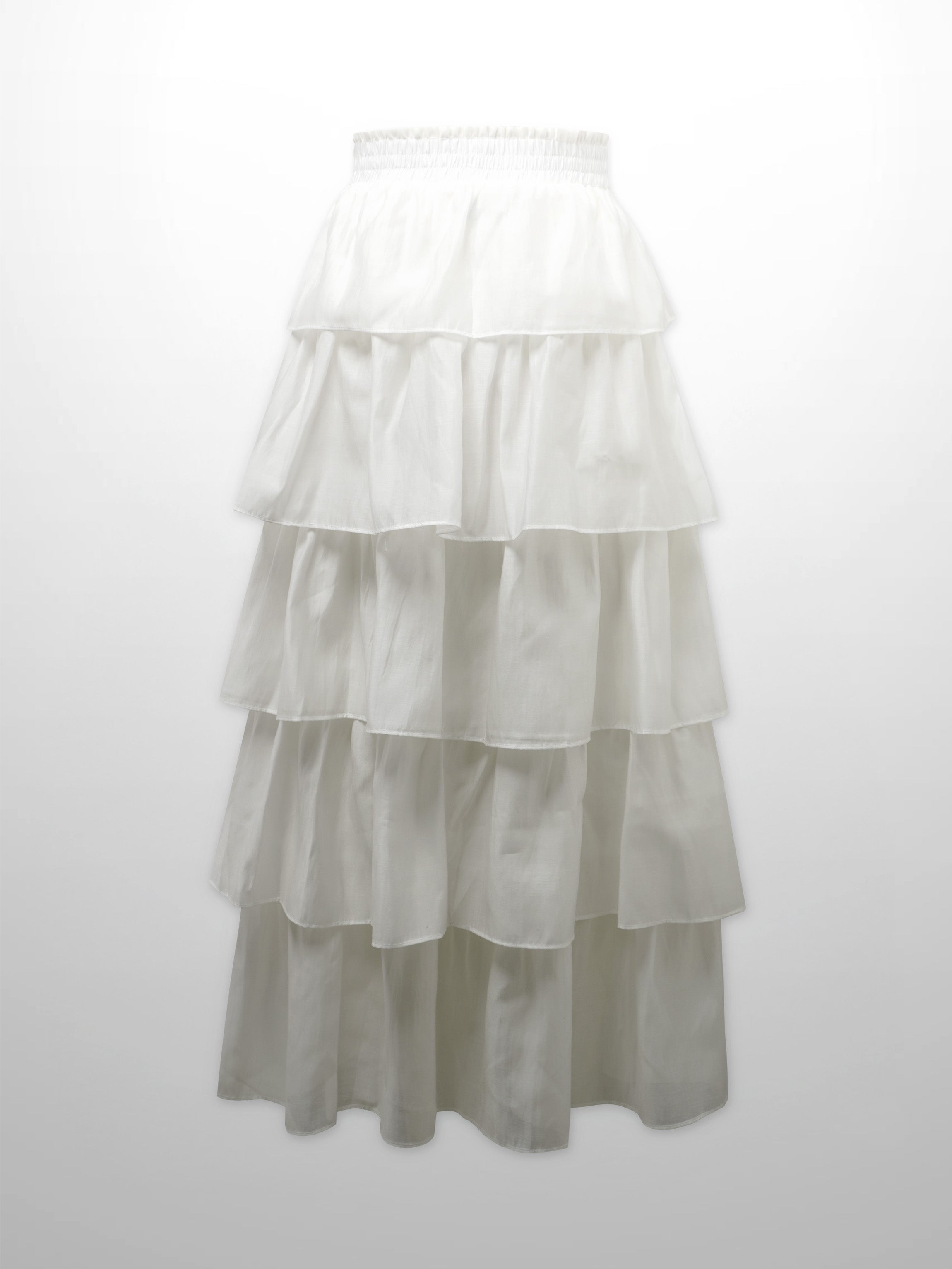 The Emme Layered Skirt-White