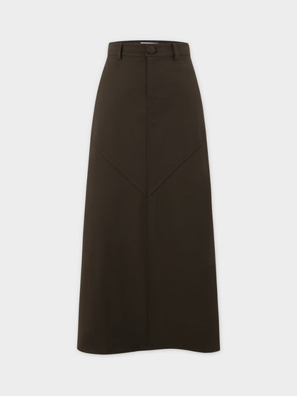 Deep V Skirt-Olive Green