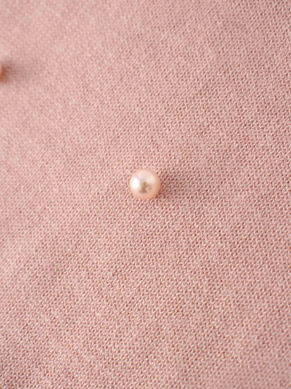 Pearl Embellished Sweater-Blush