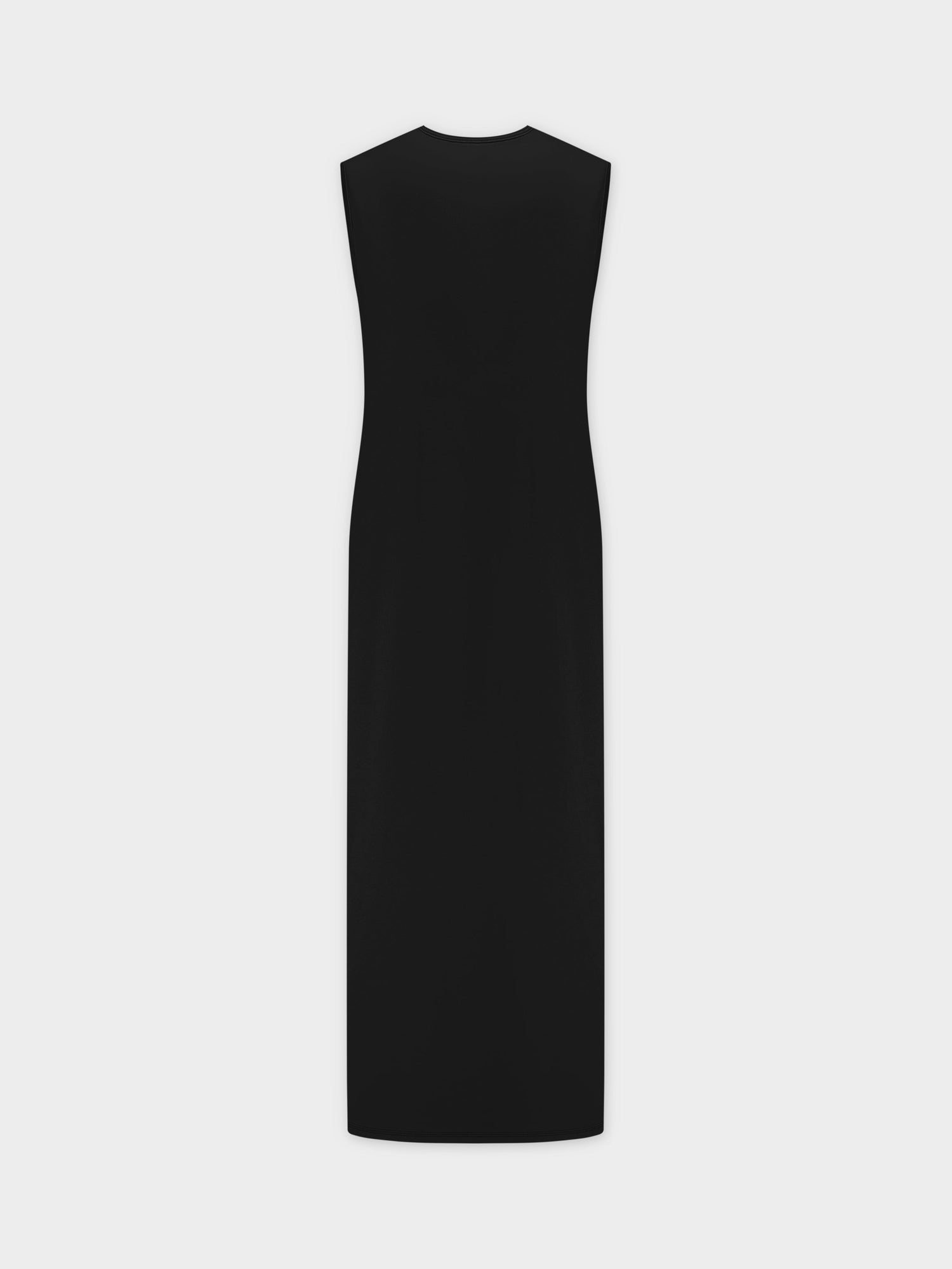 Basic T-Shirt Slip Dress-Black