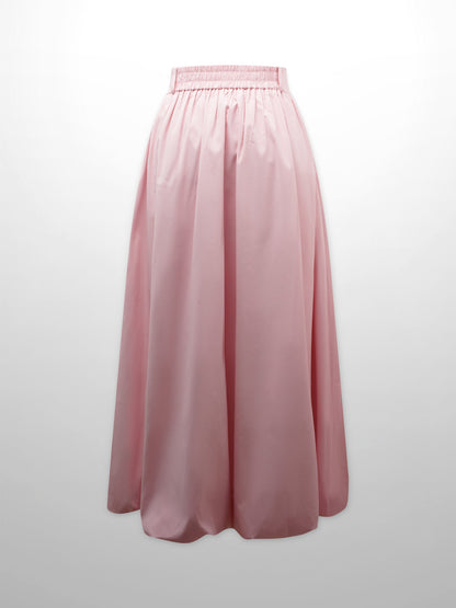 Taffeta Bubble Skirt-Pink