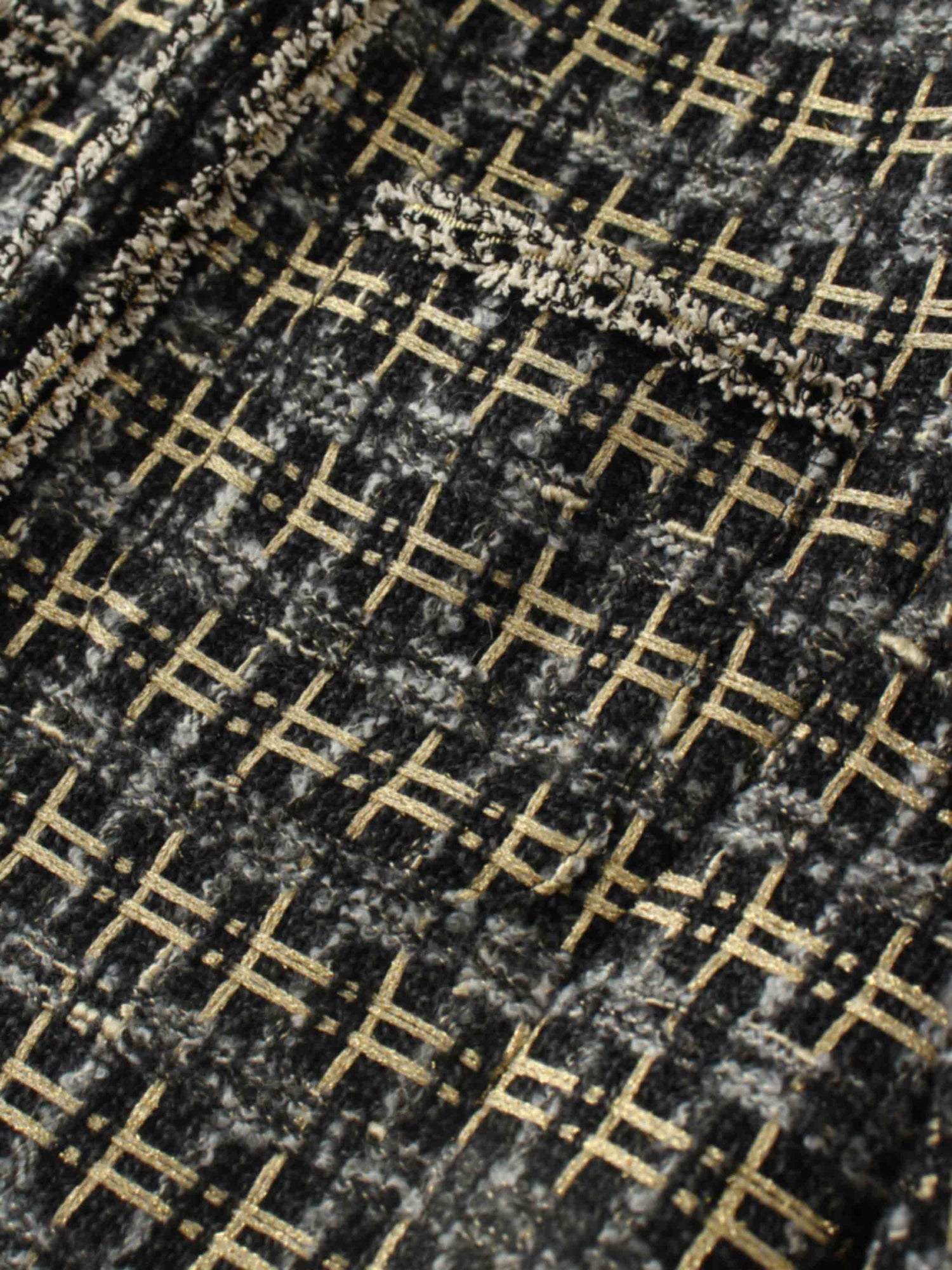 Boucle Jacket-Black/Gold