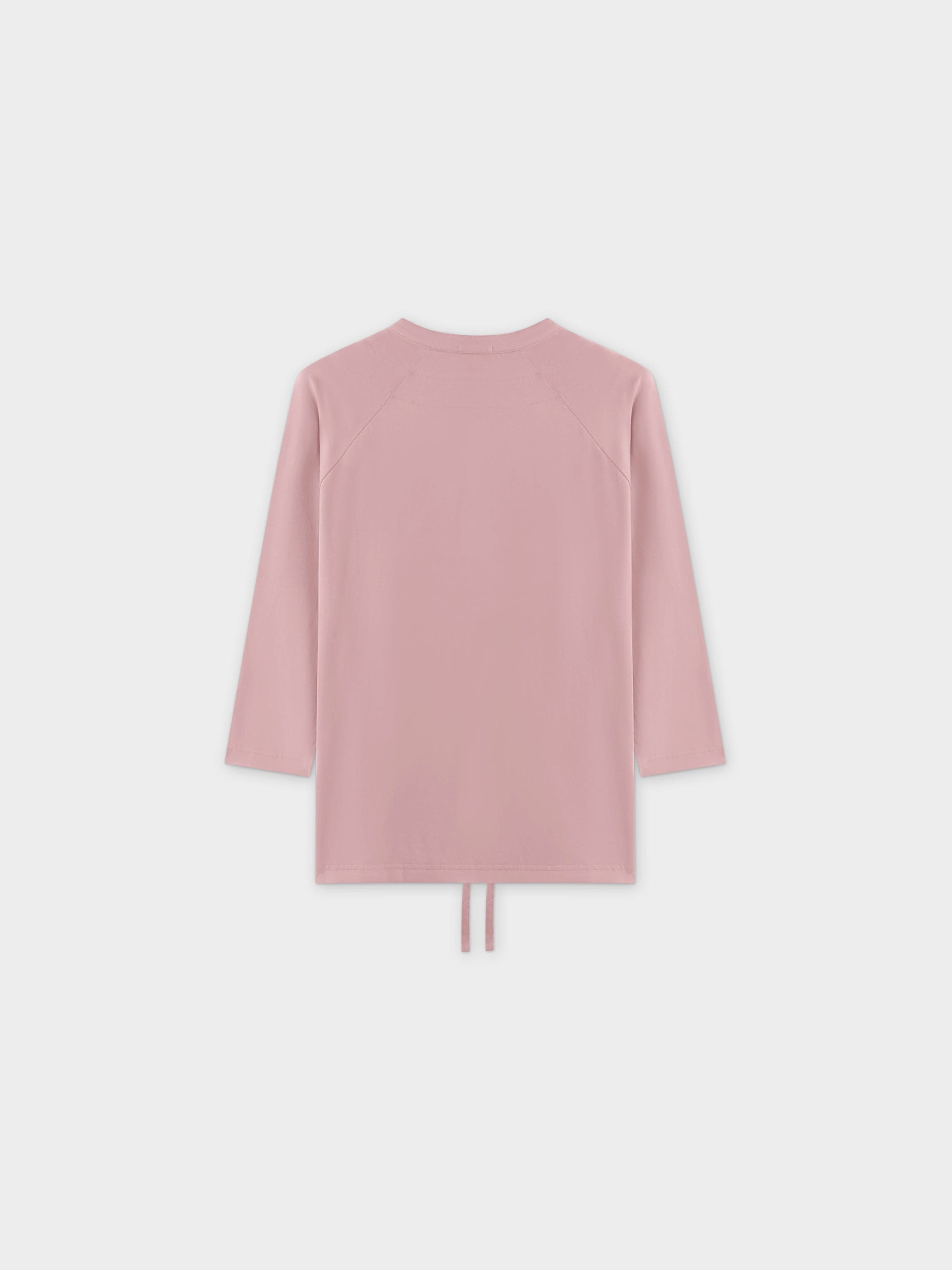 HENLEY DRAWSTRING TEE-PINK