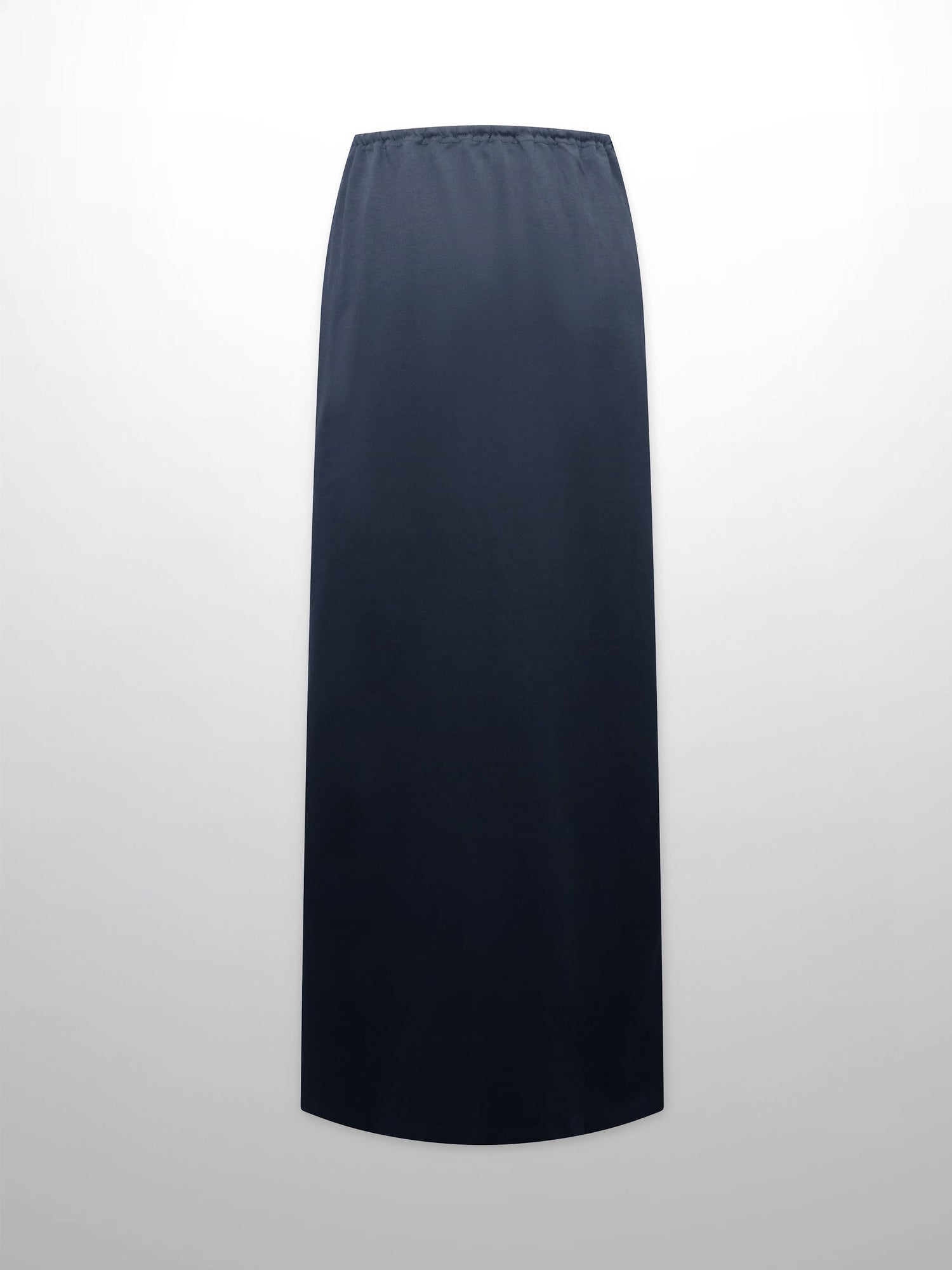 Straight Maxi Drawstring T-Shirt Skirt-Navy