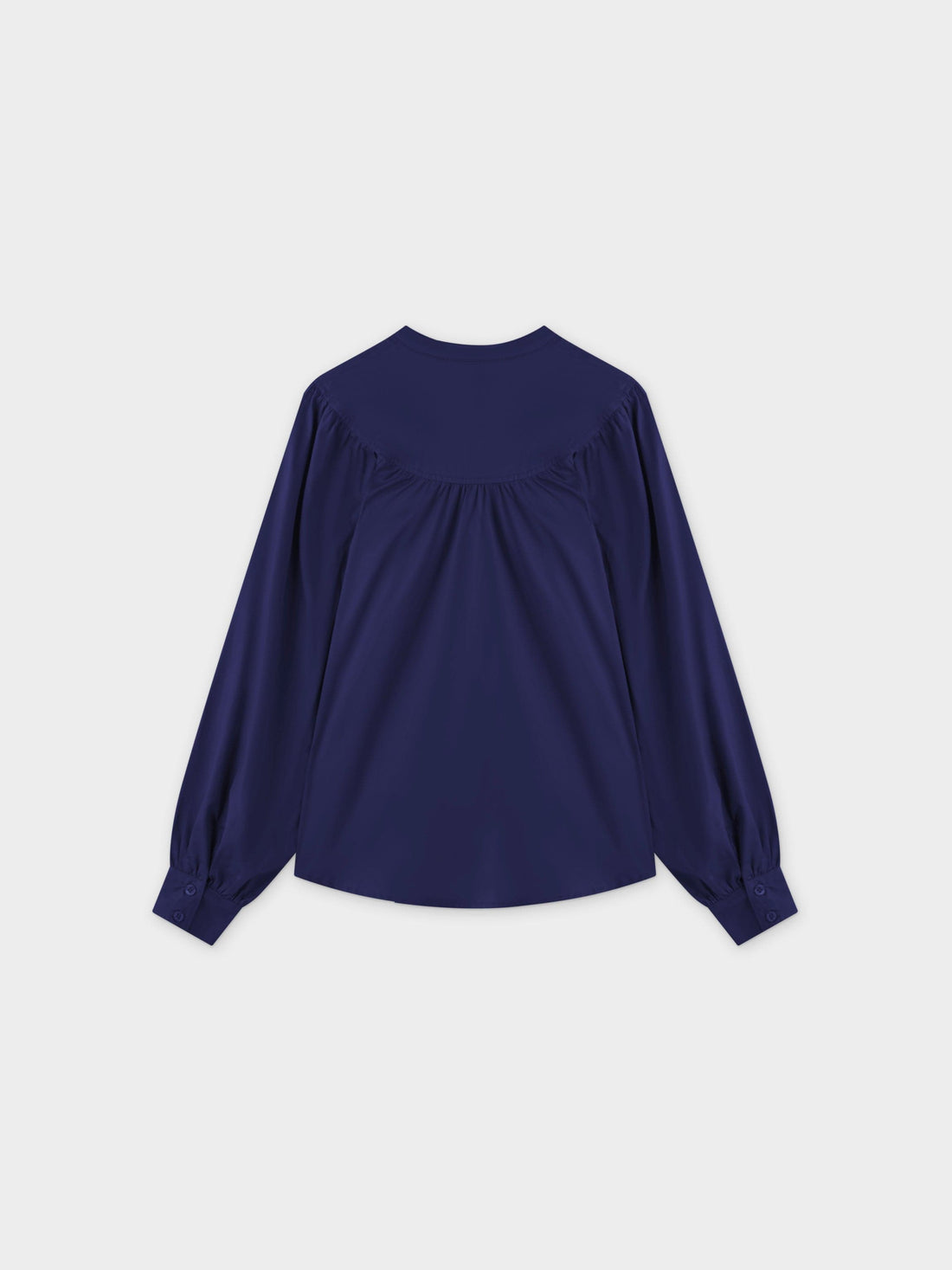 Gathered Top Blouse-Navy