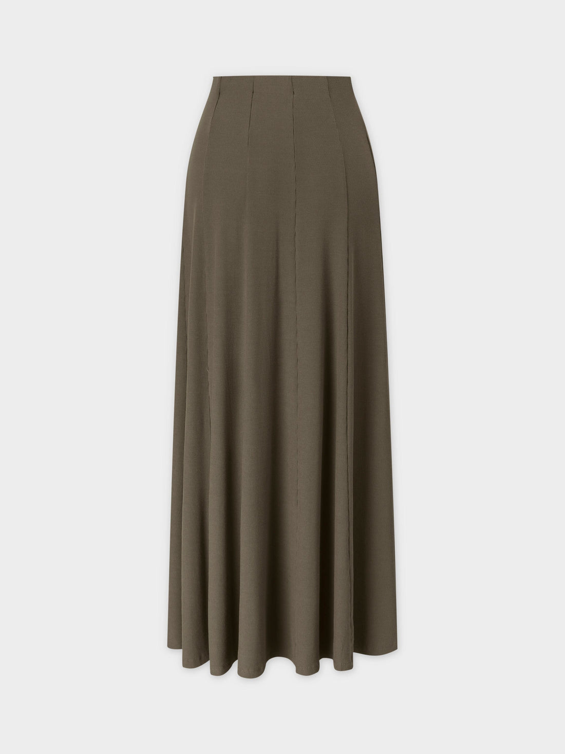 Panel Ribbed Skirt-Olive