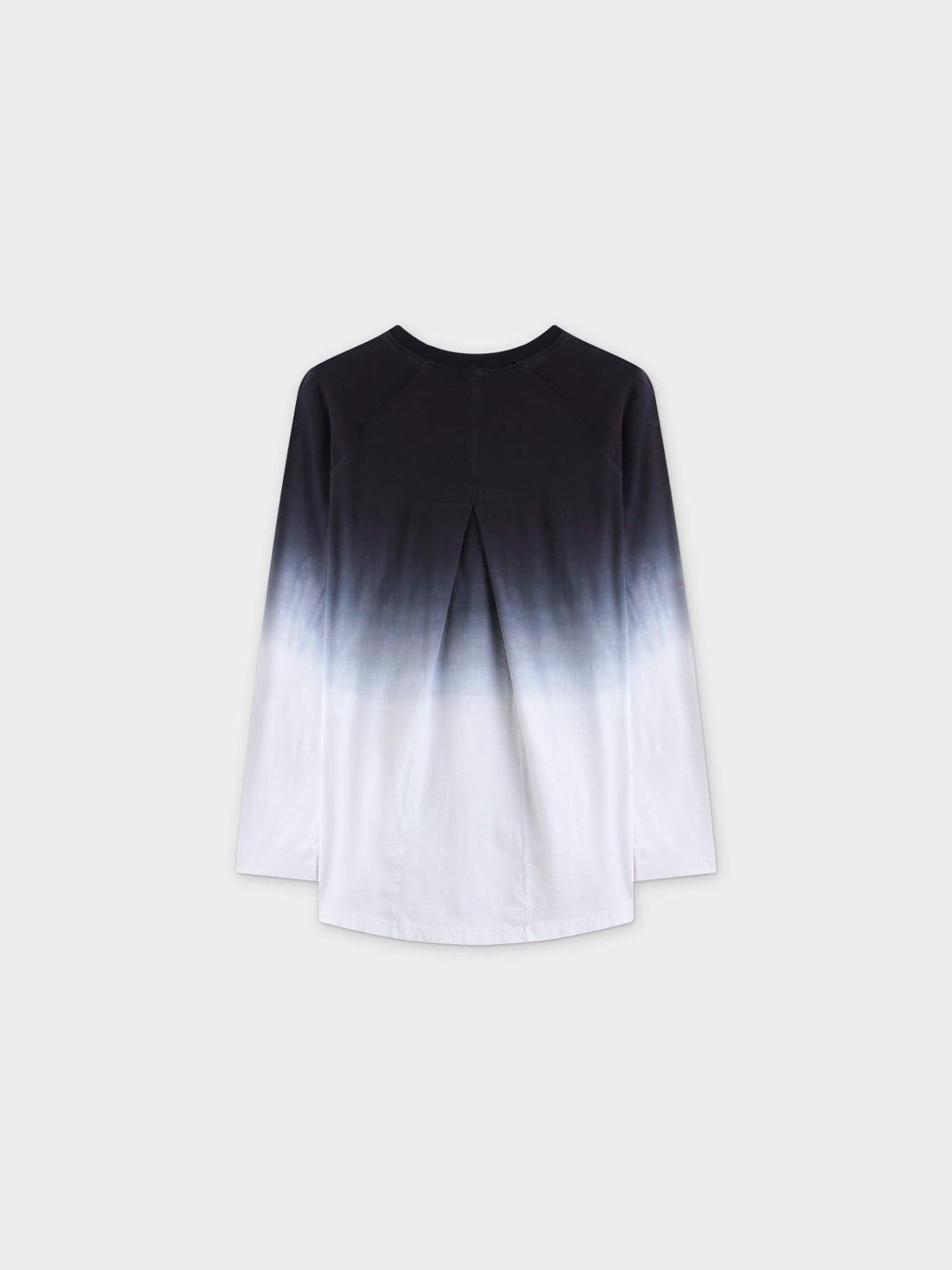 OMBRE PLEAT BACK TEE-BLACK