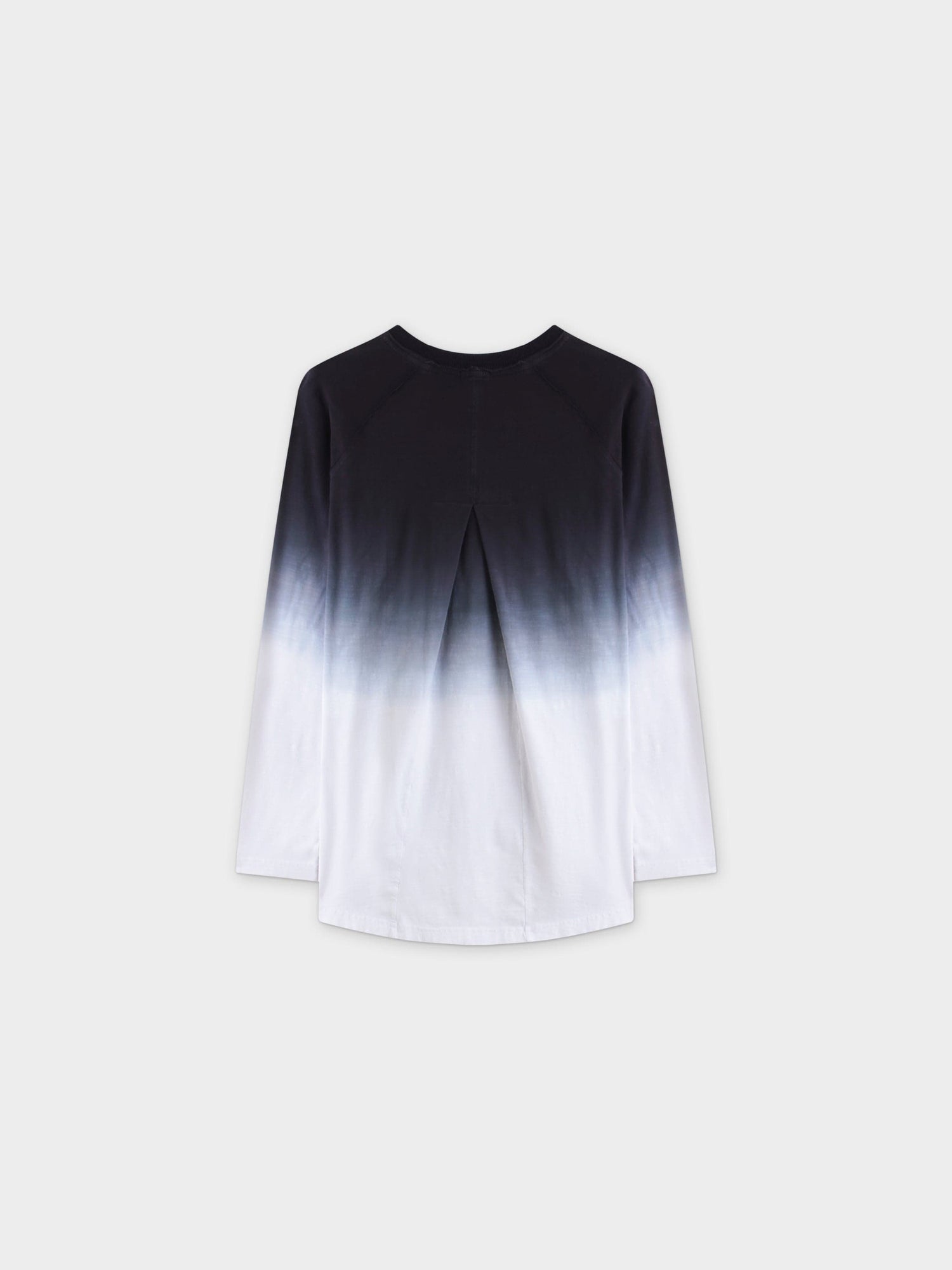 OMBRE PLEAT BACK TEE-BLACK