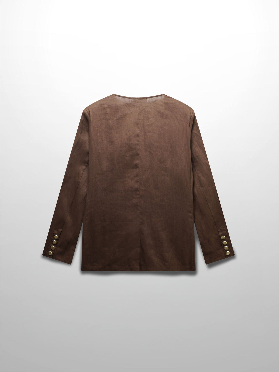 Linen Blazer-Brown