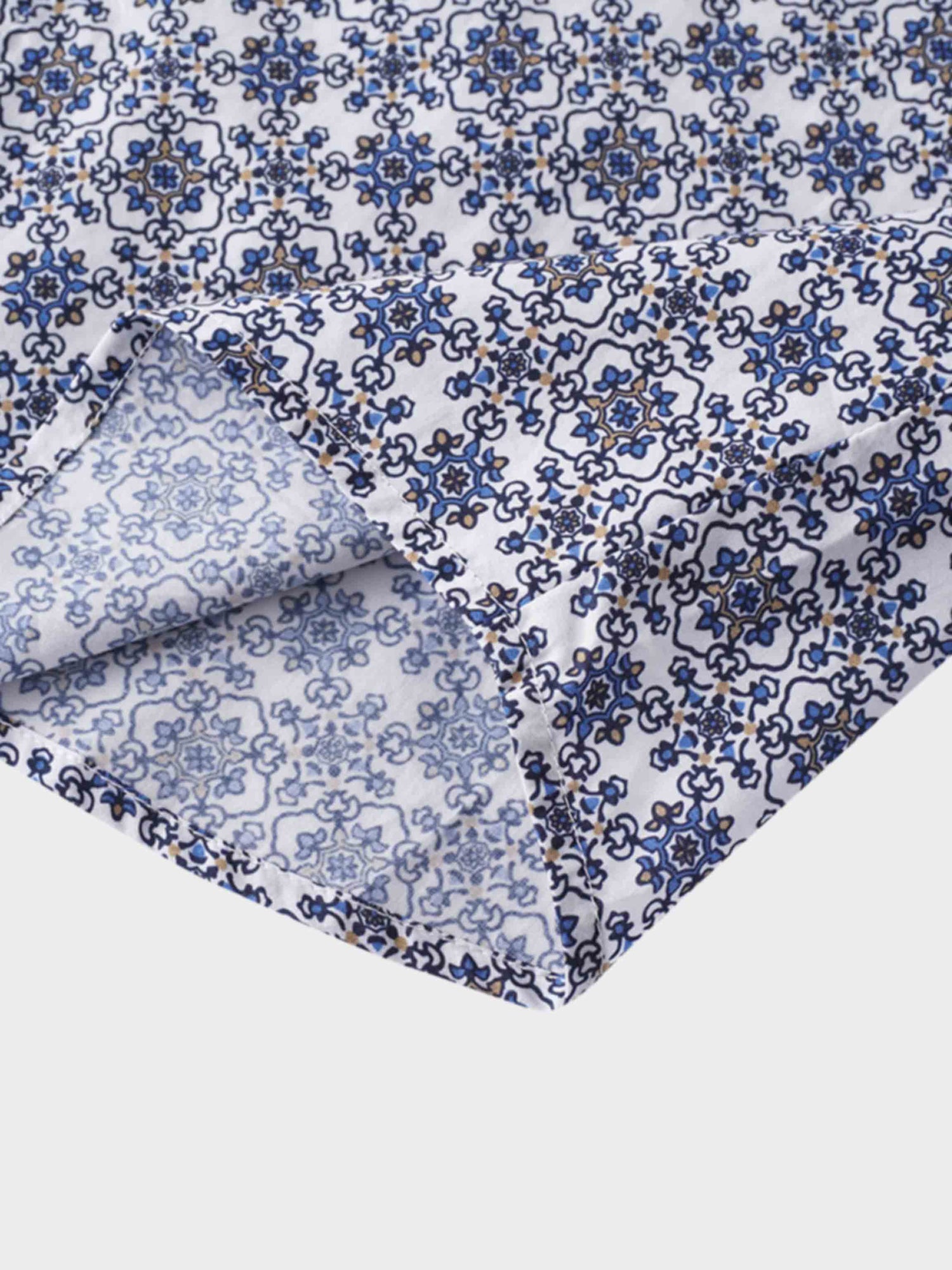 Puff Sleeve Blouse-Grecian Damask